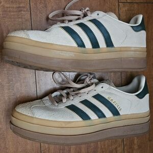 Adidas Gazelle Green Cream Womens 8.5/9 Like New